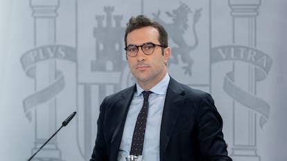 El ministro de Economía, Comercio y Empresa, Carlos Cuerpo, el miércoles durante el Consejo de Ministros.