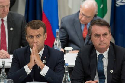 Macron e Bolsonaro se reuniram nesta sexta, após o Governo brasileiro ter anunciado o cancelamento do encontro,