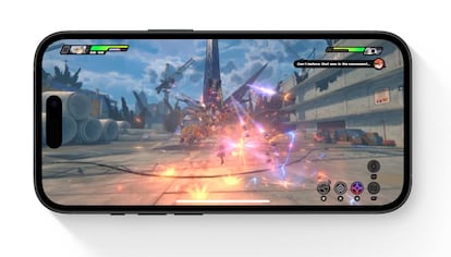 iPhone con iOS 18 con un juego en ejecución