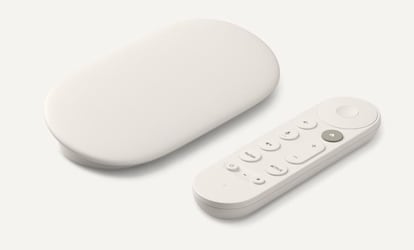 Reproductor Google TV Streamer con mando a distencia