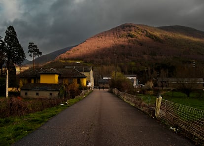 Una calle de Villablino.