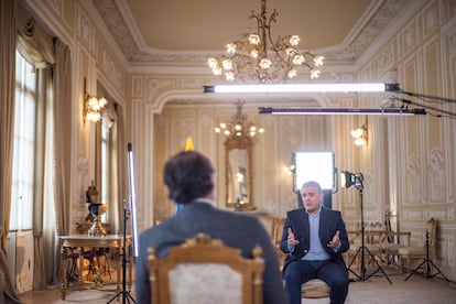 O presidente da Colômbia Iván Duque, durante a entrevista.