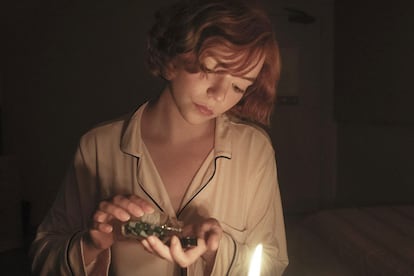 Laura, a punto de tomarse una 'tarta de sueño'.