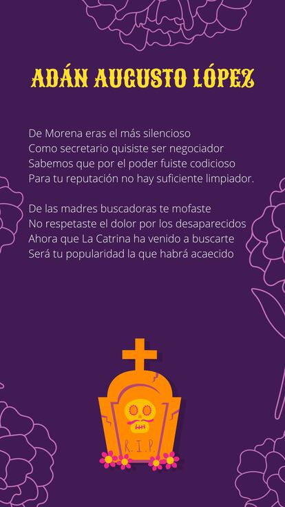 Calaverita literaria a Adán Augusto López.
