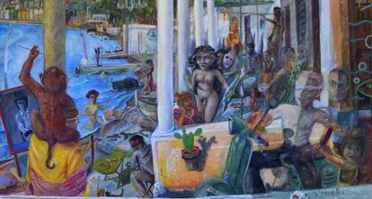 Detalle de 'Cita en el Maricuchi', de Daniel Muriel.