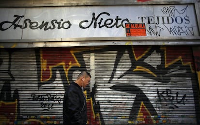 Imagen de un negocio cerrado en el centro de Madrid en el año 2010.