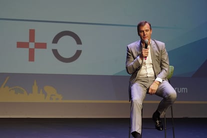 Meinrad Spenger, durante su intervención en el 5G Fórum celebrado este lunes en Sevilla.