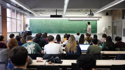 Aula de la Facultad de Informática de la Universidad Politécnica de Cataluña, en Barcelona.