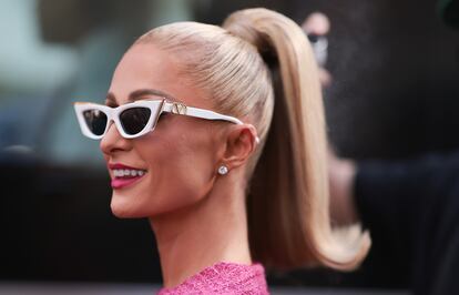 Paris Hilton a su llegada al desfile de Valentino.
