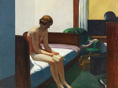 'Habitación de hotel', de Edward Hopper (1931), expuesto en el Museo Nacional Thyssen-Bornemisza, Madrid.