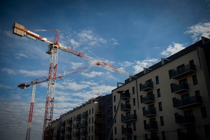 Construcción de viviendas en Madrid, el pasado diciembre. 