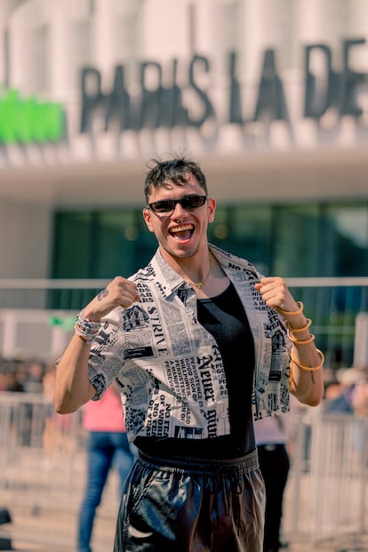 Juan Águila, fan madrileño de Taylor Swift, con su camisa 'Reputation'.