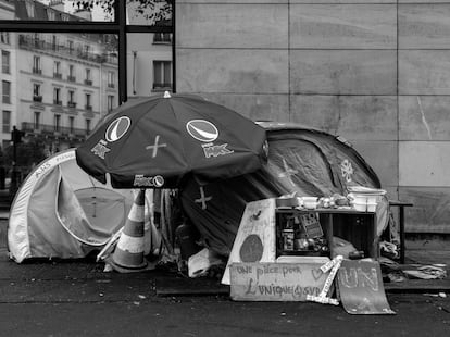 Imagen tomada en París por Jon Gorospe y perteneciiente a 'Bivouac'.