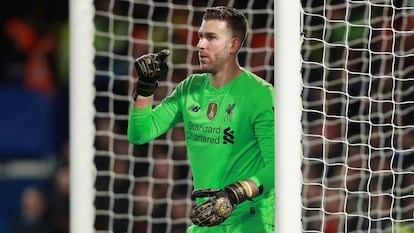 Adrián, en el partido ante el Chelsea en Stamford Bridge