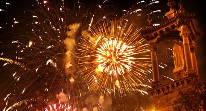 Fuegos artificiales en la Nit del Foc.