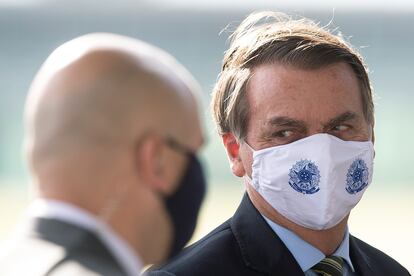 O presidente Jair Bolsonaro nesta terça-feira, em Brasília.