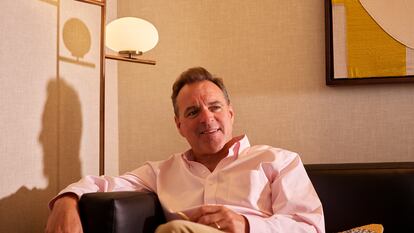O historiador Niall Ferguson, fotografado no hotel Citrine, em Palo Alto (Califórnia), em 26 de agosto.