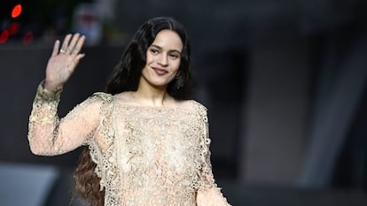 La cantante Rosalía, en París en julio de 2024.