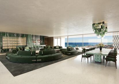 Recreación del interior de una de las viviendas diseñadas por Dolce&Gabbana en Marbella