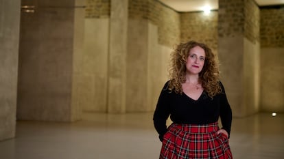 La soprano Raquel Andueza, en el Palacio de Congresos y Auditorio Baluarte, en Pamplona, el 28 de febrero.