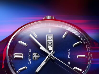 Un detalle de la esfera del nuevo Carrera de TAG Heuer.