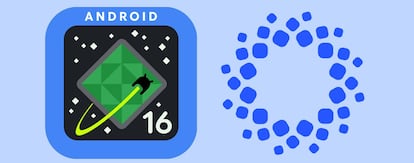 Logotipo de HyperOS y Android 16
