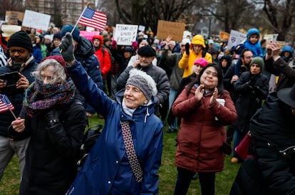 Protest at Harvard on April 12.