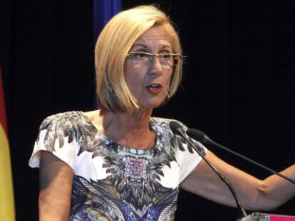 La líder de UPyD, Rosa Díez, durante la celebración del sexto aniversario de la formación política.