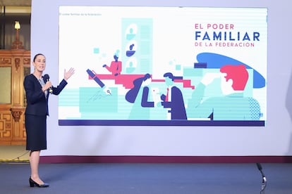 Claudia Sheinbaum durante una conferencia de prensa en Palacio Nacional, el 5 de noviembre de 2024.