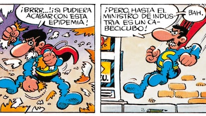 Viñetas del cómic 'Superlópez. 1981-1988', segundo volumen de la edición integral del personaje.