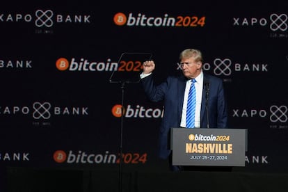Donald Trump, en la conferencia de Nashville, en 2024.