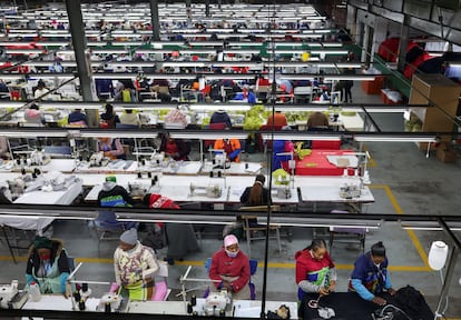 Workers perfom their duties at Quantum Apparel factory on the outskirts of Maseru, the capital of Lesotho, the tiny Southern African kingdom that U.S. President Donald Trump ridiculed last month, April 4, 2025