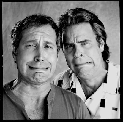 Chevy Chase and Dan Aykroyd in 1986.
