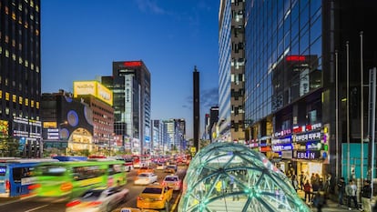 Zona de Gangnam en Seúl (Corea del Sur).